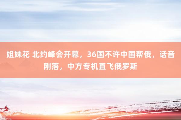 姐妹花 北约峰会开幕，36国不许中国帮俄，话音刚落，中方专机直飞俄罗斯