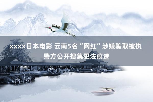 xxxx日本电影 云南5名“网红”涉嫌骗取被执 警方公开搜集犯法痕迹