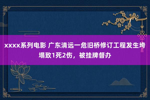 xxxx系列电影 广东清远一危旧桥修订工程发生垮塌致1死2伤，被挂牌督办