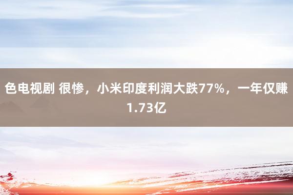 色电视剧 很惨，小米印度利润大跌77%，一年仅赚1.73亿