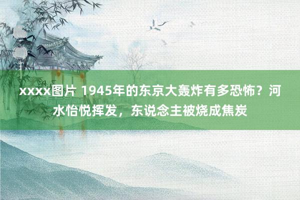 xxxx图片 1945年的东京大轰炸有多恐怖？河水怡悦挥发，东说念主被烧成焦炭