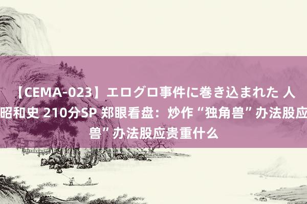 【CEMA-023】エログロ事件に巻き込まれた 人妻たちの昭和史 210分SP 郑眼看盘：炒作“独角兽”办法股应贵重什么