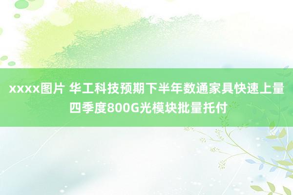 xxxx图片 华工科技预期下半年数通家具快速上量 四季度800G光模块批量托付