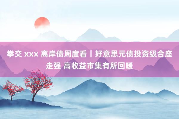 拳交 xxx 离岸债周度看丨好意思元债投资级合座走强 高收益市集有所回暖