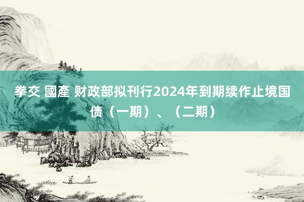 拳交 國產 财政部拟刊行2024年到期续作止境国债（一期）、（二期）