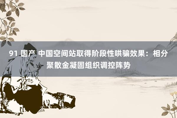 91 国产 中国空间站取得阶段性哄骗效果：相分聚散金凝固组织调控阵势